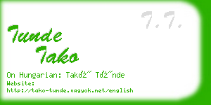 tunde tako business card